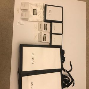 Gucci boxes and small dust bags